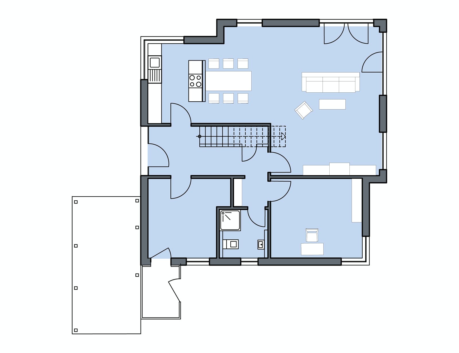 Massivhaus Freiberger von Plan-Concept Massivhaus, Stadtvilla Grundriss 1
