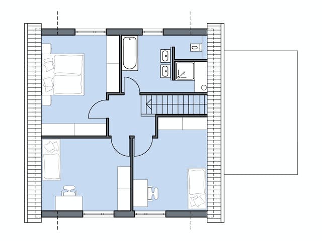 Massivhaus Thiel von Plan-Concept Massivhaus, Satteldach-Klassiker Grundriss 2
