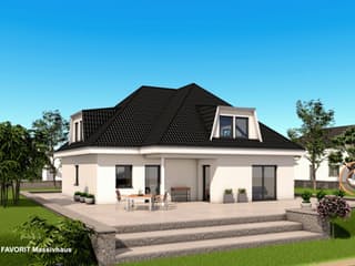 Massivhaus Premium 88/87 von FAVORIT Massivhaus, Stadtvilla Außenansicht 1