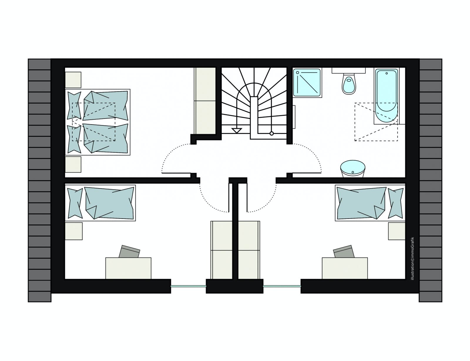 Fertighaus ProGeneration 119/20 von ProHaus Schlüsselfertig ab 298899€, Satteldach-Klassiker Grundriss 2