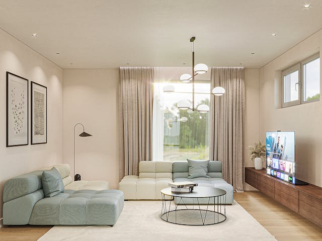 Massivhaus Meran von P & P Massivhaus Schlüsselfertig ab 335000€, Satteldach-Klassiker Innenansicht 1