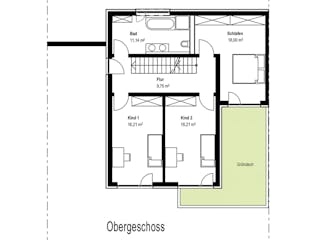 Massivhaus Neox Living - Reihenhaus von P & P Massivhaus Schlüsselfertig ab 355000€, Cubushaus Grundriss 2