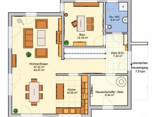 Fertighaus Mannheim von Fingerhut Haus Schlüsselfertig ab 499203€, Satteldach-Klassiker Grundriss 1