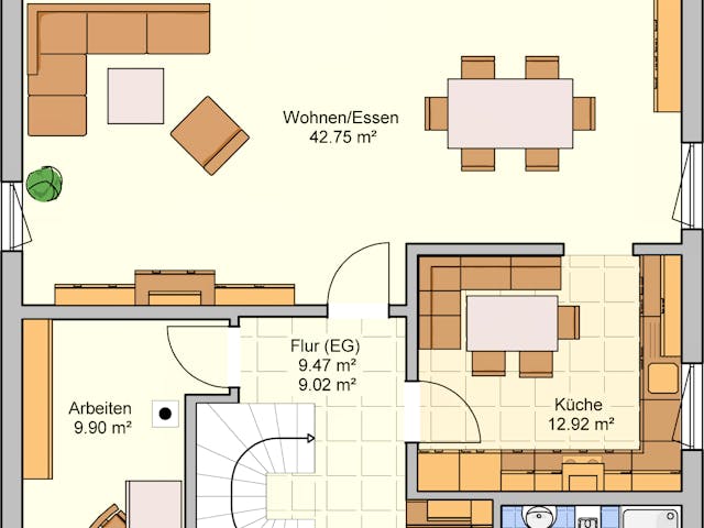 Fertighaus Neunkhausen von Fingerhut Haus Schlüsselfertig ab 445985€, Satteldach-Klassiker Grundriss 1 Fertighaus Neunkhausen von Fingerhut Haus Schlüsselfertig ab 445985€, Satteldach-Klassiker Grundriss 1