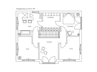 Fertighaus Glonn von Regnauer Hausbau, Satteldach-Klassiker Grundriss 1