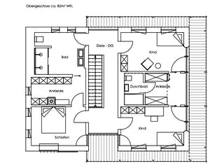 Fertighaus Liesl von Regnauer Hausbau Schlüsselfertig ab 609345€, Satteldach-Klassiker Grundriss 2