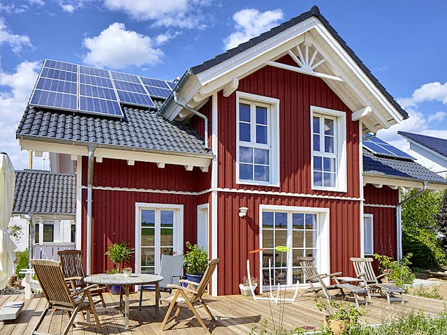 Blockhaus Oedheim von Rems-Murr-Holzhaus Ausbauhaus ab 300579€, Blockhaus Außenansicht 1 Blockhaus Oedheim von Rems-Murr-Holzhaus Ausbauhaus ab 300579€, Blockhaus Außenansicht 1