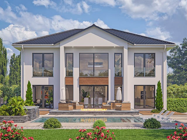 Fertighaus Stadtvilla Calgary von RENSCH-HAUS, Stadtvilla Außenansicht 1 Fertighaus Stadtvilla Calgary von RENSCH-HAUS, Stadtvilla Außenansicht 1