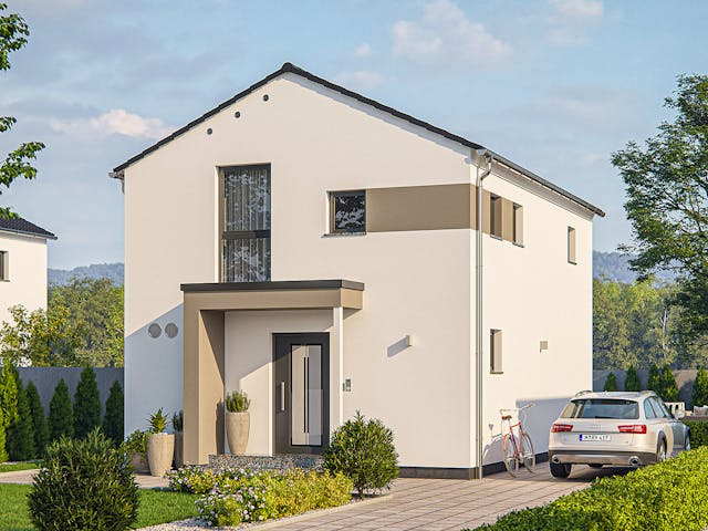 Fertighaus Clou 100 von RENSCH-HAUS Schlüsselfertig ab 313086€, Satteldach-Klassiker Außenansicht 1 Fertighaus Clou 100 von RENSCH-HAUS Schlüsselfertig ab 313086€, Satteldach-Klassiker Außenansicht 1