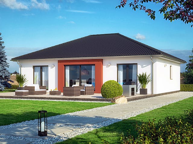 Fertighaus CLOU 111 von RENSCH-HAUS Schlüsselfertig ab 294059€, Bungalow Außenansicht 1 Fertighaus CLOU 111 von RENSCH-HAUS Schlüsselfertig ab 294059€, Bungalow Außenansicht 1