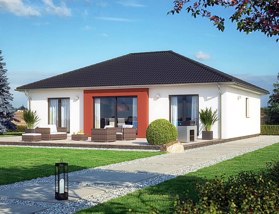 Fertighaus CLOU 111 von RENSCH-HAUS Schlüsselfertig ab 294059€, Bungalow Außenansicht 1