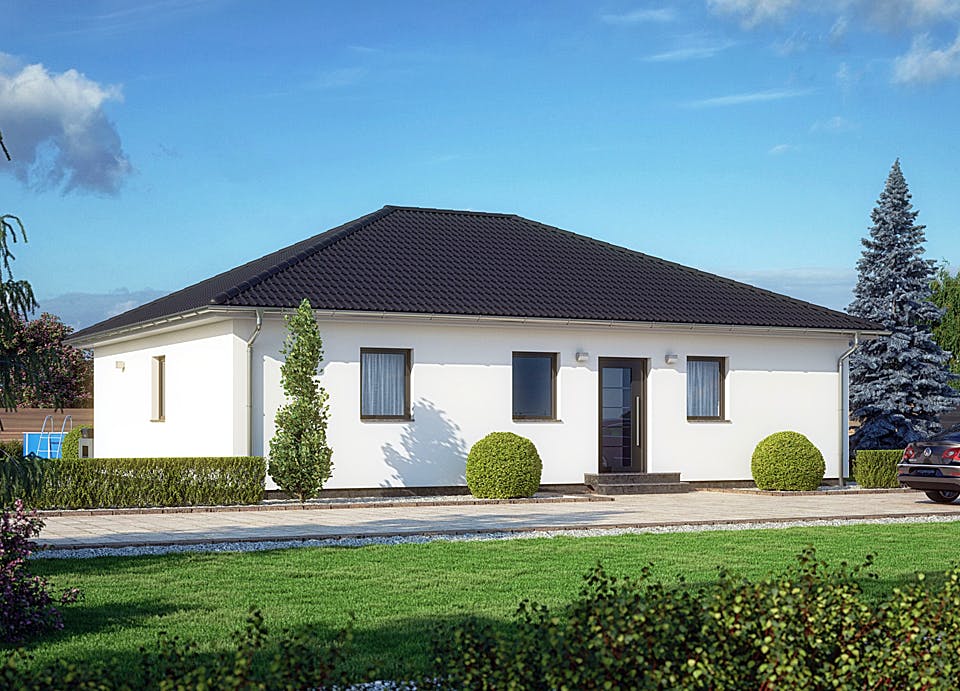 Fertighaus CLOU 111 von RENSCH-HAUS Schlüsselfertig ab 294059€, Bungalow Außenansicht 2