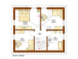 Fertighaus CLOU 123 von RENSCH-HAUS Schlüsselfertig ab 320587€, Satteldach-Klassiker Grundriss 2