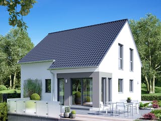 Fertighaus Clou 125 von RENSCH-HAUS Schlüsselfertig ab 310980€, Satteldach-Klassiker Außenansicht 1