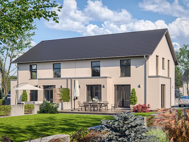 Fertighaus Clou 136.1 von RENSCH-HAUS Schlüsselfertig ab 376000€, Satteldach-Klassiker Außenansicht 1 Fertighaus Clou 136.1 von RENSCH-HAUS Schlüsselfertig ab 376000€, Satteldach-Klassiker Außenansicht 1