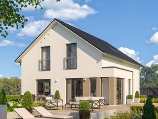 Fertighaus Clou 143 von RENSCH-HAUS Schlüsselfertig ab 344223€, Satteldach-Klassiker Außenansicht 1