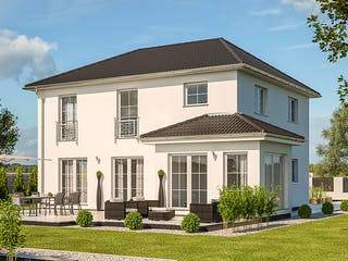 Fertighaus CLOU 157 Walmdach von RENSCH-HAUS Schlüsselfertig ab 428646€, Stadtvilla Außenansicht 1
