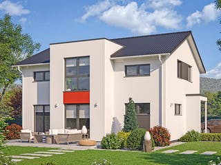 Fertighaus Clou 158 von RENSCH-HAUS Schlüsselfertig ab 415509€, Satteldach-Klassiker Außenansicht 1