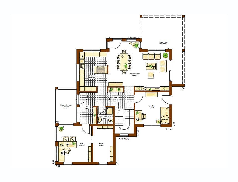 Fertighaus Innovation R - Bad Vilbel von RENSCH-HAUS, Satteldach-Klassiker Grundriss 1