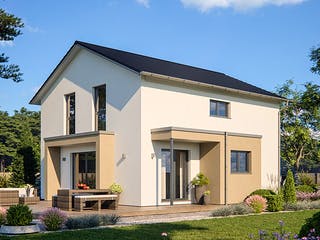 Fertighaus Life 134 von RENSCH-HAUS Schlüsselfertig ab 374668€, Satteldach-Klassiker Außenansicht 1