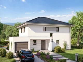 Fertighaus Stadtvilla Memphis von RENSCH-HAUS, Stadtvilla Außenansicht 2