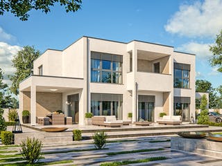 Fertighaus Einfamilienhaus Sydney von RENSCH-HAUS, Cubushaus Außenansicht 1