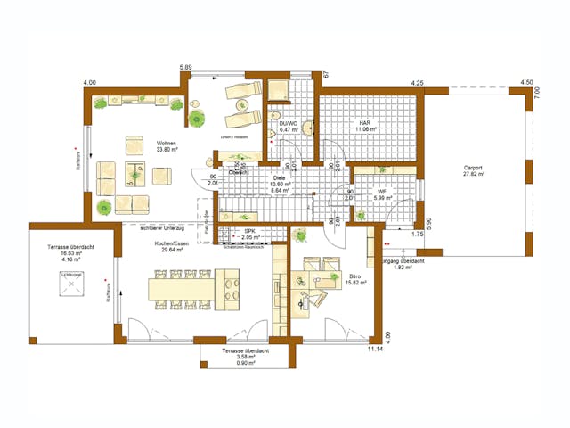 Fertighaus Einfamilienhaus Sydney von RENSCH-HAUS, Cubushaus Grundriss 1