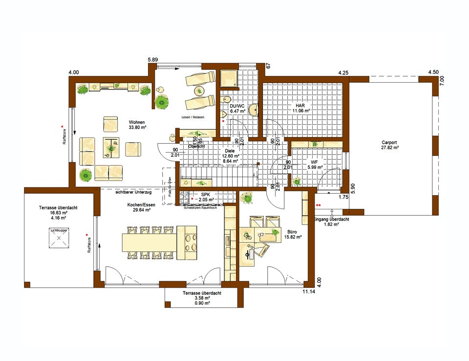 Fertighaus Einfamilienhaus Sydney von RENSCH-HAUS, Cubushaus Grundriss 1