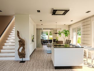 Fertighaus Einfamilienhaus Toronto von RENSCH-HAUS, Cubushaus Innenansicht 1