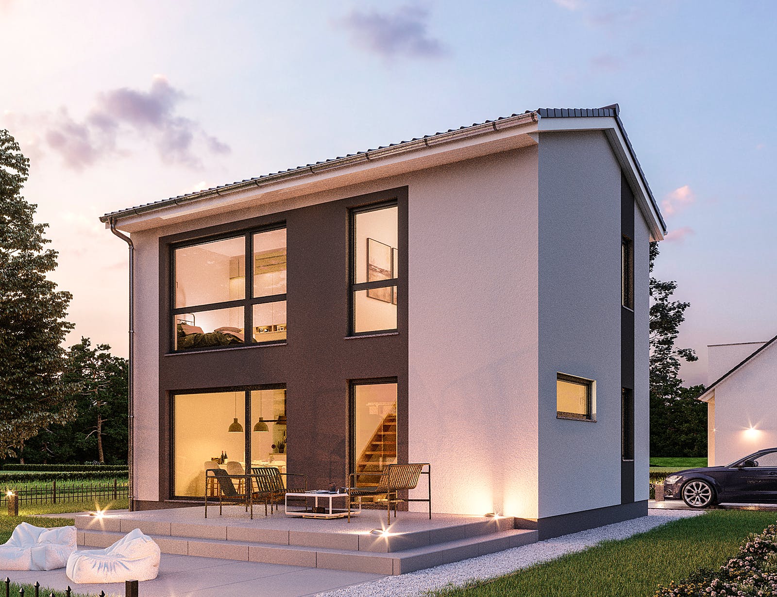Massivhaus Minimassiv-Haus Fehmarn von ROTH-MASSIVHAUS Schlüsselfertig ab 229200€, Satteldach-Klassiker Außenansicht 1