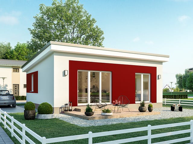 Massivhaus Minimassiv-Haus Hiddensee von ROTH-MASSIVHAUS Schlüsselfertig ab 180700€, Bungalow Außenansicht 1