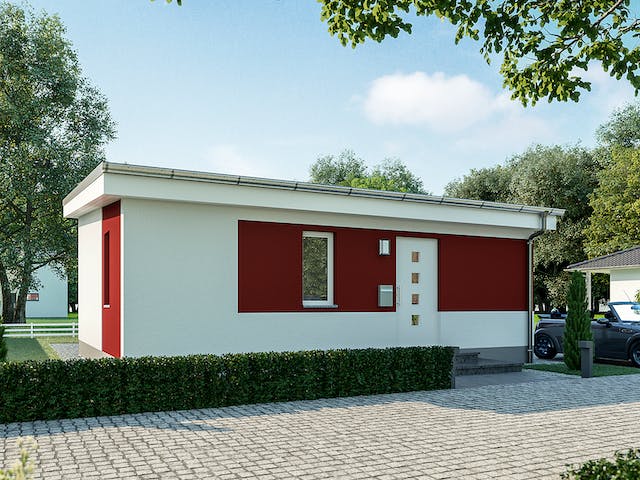 Massivhaus Minimassiv-Haus Hiddensee von ROTH-MASSIVHAUS Schlüsselfertig ab 180700€, Bungalow Außenansicht 2