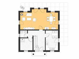 Massivhaus Stadtvilla Lugana von ROTH-MASSIVHAUS Schlüsselfertig ab 341500€, Stadtvilla Grundriss 1