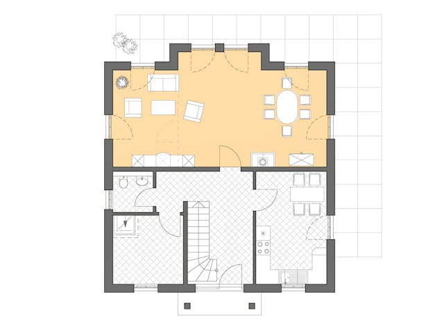 Massivhaus Stadtvilla Lugana von ROTH MASSIVHAUS Schlüsselfertig ab 341500€, Stadtvilla Grundriss 1 Massivhaus Stadtvilla Lugana von ROTH MASSIVHAUS Schlüsselfertig ab 341500€, Stadtvilla Grundriss 1