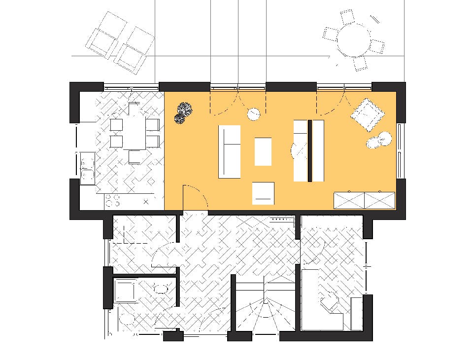 Massivhaus Pultus von ROTH-MASSIVHAUS Schlüsselfertig ab 325800€, Pultdachhaus Grundriss 1