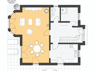 Massivhaus Turmhaus 152 von ROTH-MASSIVHAUS Schlüsselfertig ab 339900€, Stadtvilla Grundriss 1