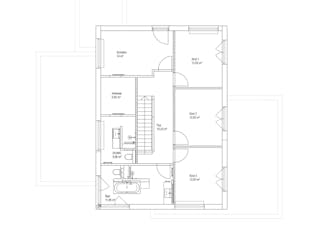 Fertighaus Satteldach Landhaus 207 von LUXHAUS, Satteldach-Klassiker Grundriss 2