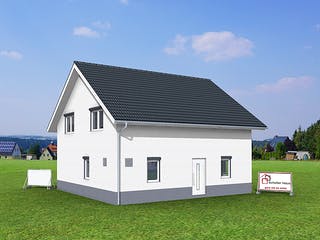 Fertighaus Aktionshaus Familie 155 von Scheller-Haus Schlüsselfertig ab 356685€, Satteldach-Klassiker Außenansicht 1