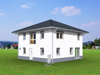 Fertighaus Aktionshaus Stadtvilla von Scheller-Haus Schlüsselfertig ab 382117€, Stadtvilla Außenansicht 2