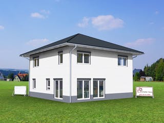 Fertighaus Aktionshaus Stadtvilla von Scheller-Haus Schlüsselfertig ab 382117€, Stadtvilla Außenansicht 3