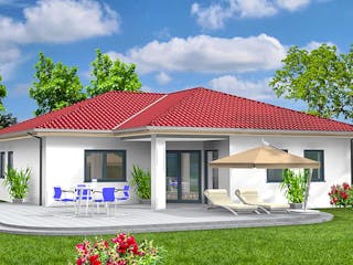 Massivhaus Bungalow Pure-Line 8 von Schneider Massivhaus, Bungalow Außenansicht 1