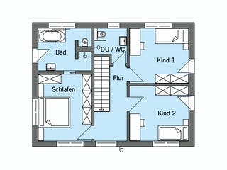 Fertighaus Schneider - Kundenhaus von Bau-Fritz Schlüsselfertig ab 475000€, Satteldach-Klassiker Grundriss 3