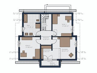 Fertighaus Selection-E-175 E3 von SCHWABENHAUS Schlüsselfertig ab 466969€, Satteldach-Klassiker Grundriss 2