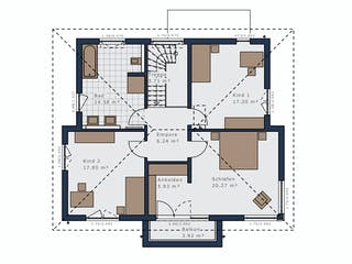 Fertighaus Selection-E-175 E4 von SCHWABENHAUS Schlüsselfertig ab 504278€, Stadtvilla Grundriss 2