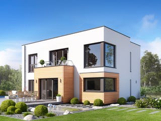 Fertighaus Selection-E-175 E5 von SCHWABENHAUS Schlüsselfertig ab 552168€, Cubushaus Außenansicht 1
