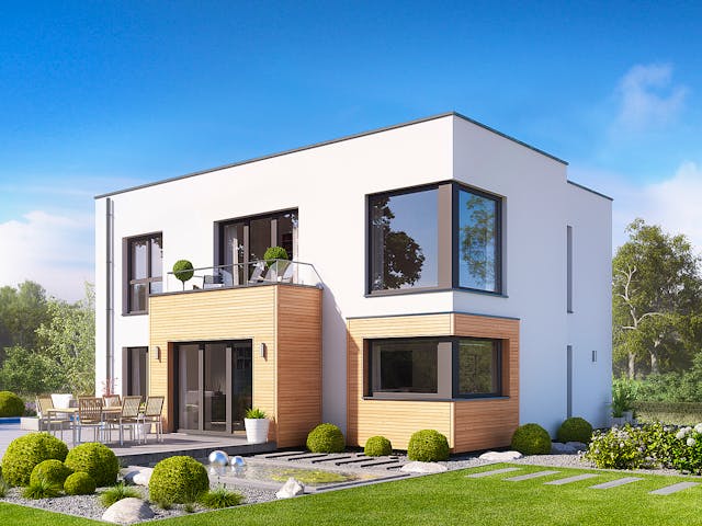 Fertighaus Selection-E-175 E5 von SCHWABENHAUS Schlüsselfertig ab 552168€, Cubushaus Außenansicht 1