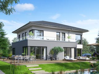 Fertighaus Selection-E-169 E5 von SCHWABENHAUS Schlüsselfertig ab 517478€, Stadtvilla Außenansicht 1