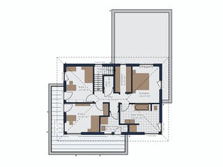 Fertighaus Selection-E-169 E5 von SCHWABENHAUS Schlüsselfertig ab 517478€, Stadtvilla Grundriss 2