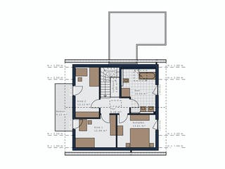 Fertighaus Sensation-E-133 E1 von SCHWABENHAUS Schlüsselfertig ab 394723€, Satteldach-Klassiker Grundriss 2