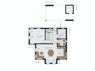 Fertighaus Sensation-E-133 E3 von SCHWABENHAUS Schlüsselfertig ab 394723€, Satteldach-Klassiker Grundriss 1